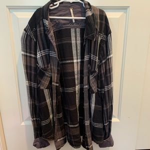 Free People Black Flannel